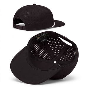 Casquette de golf découpée au laser, fabriquée au Vietnam, imperméable, structurée, 5 panneaux, avec logo brodé personnalisé, en tissu respirant - Product Image 2