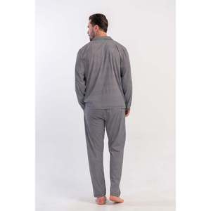 Conjunto de Pijama para Hombre CEPLI ERKEK P.SUPREM, Camisa con Cuello y Botones, Manga Larga - NEGRO - NEGRO - Product Image 4