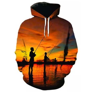 Logo brodé imprimé personnalisé 100% coton polyester vêtements d'été gym fitness nouveau design 2022 pull de pêche à capuche hommes - Product Image 6