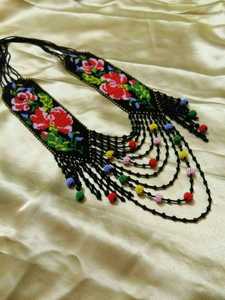 Custom Made Glass Seed Bead Necklaces Made From Multi Colored Glass Seed Beads in Assorted Designs and Patterns for Resale - Product Image 4