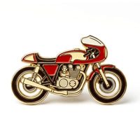Badge de moto personnalisé en laiton émaillé, plaqué argent, de qualité 2D/3D, souvenir de club cycliste sur mesure, simple face