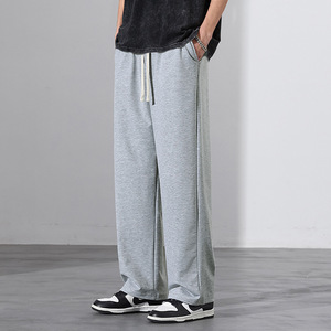 การออกแบบโลโก้ที่กําหนดเอง oem ฤดูใบไม้ผลิและฤดูร้อนปี 2024 สําหรับผู้ชายขากว้าง drapey กางเกงลําลองตรงอเนกประสงค์ของเด็กผู้ชาย - Product Image 5