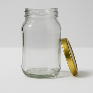 Tarro de vidrio Mason en relieve con tapa de metal almacenamiento hermético para uso doméstico perfecto para recetas de aperitivos - Product Image 4