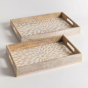 Vente en gros plateau en bois dîner Dessert présentoir plateau décoratif en bois nourriture Dessert plateau de service plateau pour les meilleures ventes - Product Image 6