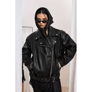 Veste de moto pour femme, mode streetwear, grande taille, tricotée, respirante, de haute qualité - Product Image 1