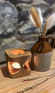 Support de bougie en bois LINKED HOLDER, décoration d'intérieur, best-seller, support de bougie pilier moderne, luxe fait main, Noël - Product Image 3