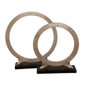 Sculpture décorative en métal de luxe pièce d'art moderne mariage bureau à domicile artisanat en métal de haute qualité salon chambre - Product Image 4