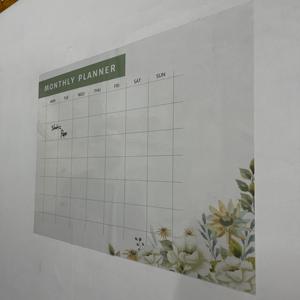 Organizador planificador mensual reutilizable modelo-16, vidrio de poliestireno duradero/madera, pizarra blanca de borrado en seco, superficie, electricidad estática - Product Image 6