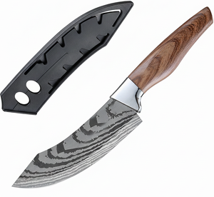 Japanese Style 6 Inch Stainless Steel <b>Pocket</b> <b>Utility</b> <b>Knife</b> with Wood Handle Super Sharp Drop Point for Kitchen Use - Product Image 1