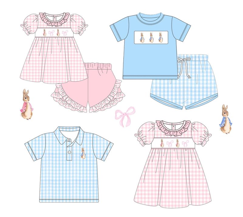 Ruffle Plaid Baby Girls Clothing Sets