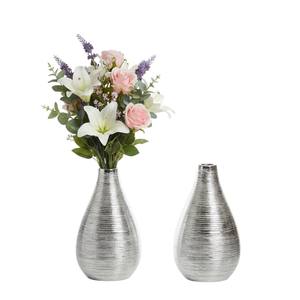 Ensemble de 3 vases à fleurs en métal doré de luxe, décoration géométrique dorée en aluminium pour table, centre de table pour la maison, les mariages, les événements de bureau - Product Image 6