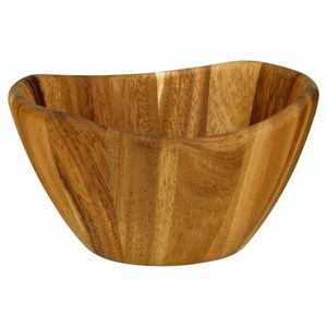 Cuenco de madera de acacia natural para uso doméstico en la cocina y mesa decorativa con elegante acabado hecho a mano - Product Image 3