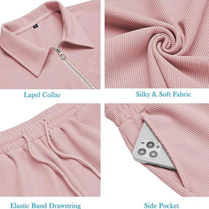 Vente de gros Ensemble polo et short de course sur mesure pour homme Ensembles polo et short de couleur contrastée - Product Image 6