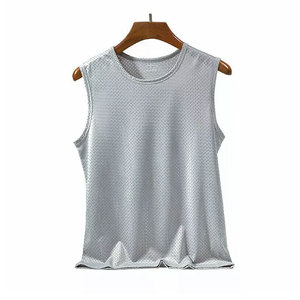 เสื้อกล้ามผู้ชายแบบแห้งเร็วผ้าคอตตอนสำหรับยิมวิ่งเสื้อกล้ามออกกำลังกายระบายอากาศโลโก้ตามสั่ง - Product Image 1