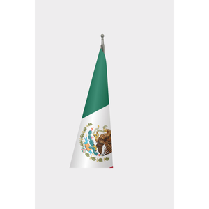Mexican Official Indoor <b>Flag</b> Custom Indoor Hand <b>Flag</b> with Digital Printing Polyester Plastic Material Aluminum Fiberglass <b>Pole</b>" - Product Image 3