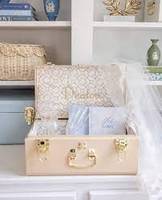Ensemble de 3 coffres de rangement métalliques roses, bleu clair et blanc pour vêtements, cuisine, armoire et salle de bain – Idéal pour la maison