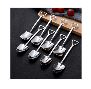 Stainless Steel <b>Shovel</b> Spoon Cream Scoop Kitchen Accessories Tableware Cutlery Spoon Handmade Top Designer Crafts - Product Image 1
