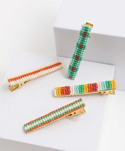 indigenous <b>hair</b> clip, Mayan <b>hair</b> accessory, beaded product, handmade <b>barrette</b>, indigenous made, Floresboutiqueab - Product Image 4