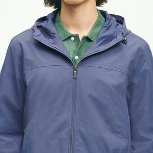 Chaqueta cortavientos de invierno informal de primera calidad para hombre, con capucha, patrón sólido, lona de calle, talla grande, Material de cuero de alta calidad - Product Image 2