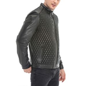 Chaqueta de cuero de invierno para hombre 2025 para ropa de moda estilo motorista de alta demanda chaqueta de cuero para hombre hecha a medida - Product Image 4