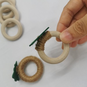 Handcrafted Green Tree Jute Napkin Ring For Stylish <b>Kids</b> Party Dining Table Setup And Playful Table Decor Wholesale From India - Product Image 2