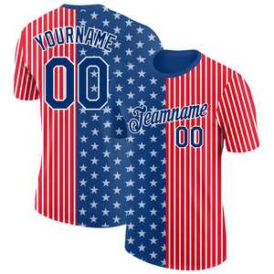 Fabriqué en usine personnaliser Logo USA drapeau unisexe manches courtes t-shirt séchage rapide Poly coton O cou demi manches été imprimé chemise - Product Image 1