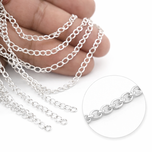 925 Sterling Silver 1 Inch Extension Chain Fine Chain Links 925 Silver Plated for <b>Bracelet</b> Accessories in Jewellery Making DIY - Product Image 2