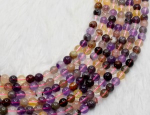 Cuentas Sueltas de Cristal Redondas de 8mm, Super Siete, Semipreciosas y Curativas, para la Fabricación de Joyería y Meditación, a Precio de Mayoreo - Product Image 6
