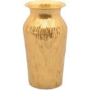 Florero de aluminio fundido de Metal con forma de cilindro, jarrones con acabado dorado brillante de diseño moderno para la decoración de la boda de la oficina en el hogar - Product Image 2