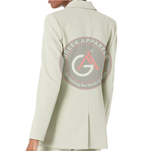 2023 femmes à la mode manches longues Blazers manteaux tenue de bureau blazer décontracté pour les femmes Logo personnalisé prix de gros - Product Image 2