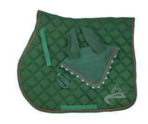Almohadilla para Silla de Montar de Caballo en Todos los Colores con Gorros a Juego, de Tela de Algodón y Polialgodón, Morada, Multiusos - Product Image 2