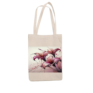 Sac à main fourre-tout biologique écologique pour femmes en toile imprimée sur mesure avec poche intérieure zippée et poignée en bande tissée Style épaule - Product Image 2