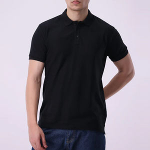 Camisetas Polo de Color Negro Sólido, la Mejor Calidad a Precio Económico, 100% Algodón, Camisa para Hombre, Unisex, Nueva Moda, Camiseta Polo Unisex Estampada - Product Image 1