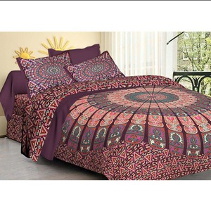 Cubrecama Jaipuri Indio 100% Algodón Estampado para Uso Doméstico, Decoración del Hogar a Bajo Precio - Product Image 1