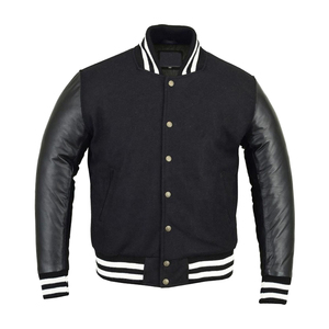 Veste universitaire pour homme, best-seller, style streetwear, col montant, logo frontal, tissu en laine, écologique, respirant, hiver - Product Image 3