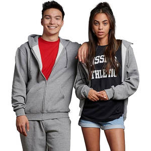 เสื้อมีฮู้ดซิปสำหรับผู้ชายผู้หญิงใหม่เสื้อแจ็คเก็ตผ้าเทอร์รี่มีซิปแบบเรียบสำหรับฤดูหนาว - Product Image 4