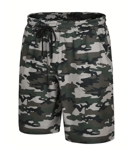 Wholesale Men's Summer Knitted Quick Dry Polyester/Cotton Customized Color <b>T</b>-<b>shirt</b> <b>Suit</b> Print Outfit Sports Jogger Short Set - Product Image 4