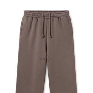 Pantalons de survêtement pour hommes, écologiques, délavés à l'acide, en molleton lourd, personnalisés, en tissu éponge français respirant, streetwear - Product Image 4