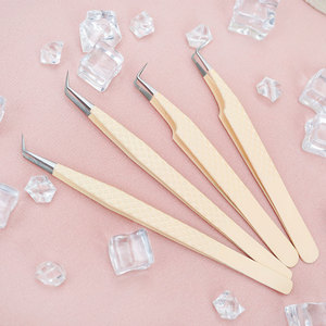 Pince à épiler antistatique pour sourcils, outils de maquillage incurvés en acier inoxydable - Product Image 6