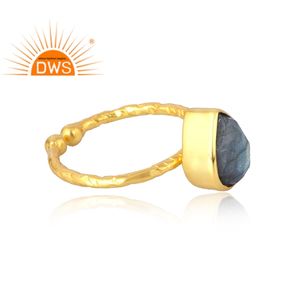 Hot Selling 925 Sterling Silver 18K Gold Plated Natural Pearl Gemstone Stackable Ring Demi Fine Jewelry <b>For</b> <b>Women</b> Gift <b>For</b> Her - Product Image 3