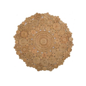 Alfombra de yute redonda de cáñamo bohemio, decoración ideal para guardería, alfombra redonda para sala de estar, decoración del hogar de Isar International, compra al precio más bajo - Product Image 4