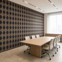 Panneaux muraux acoustiques de style moderne Guancheng Decoration, coton insonorisant avec combinaison de moulures en PS