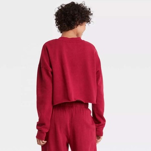 PIHA SPORTS Camiseta sin mangas de cuello redondo para mujer, de algodón grueso y forro polar, tejido elástico ecológico, cálida, de manga larga, para fiesta - Product Image 3