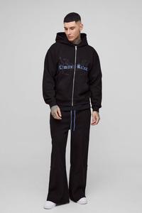 Conjunto de pantalones de chándal con capucha de alta calidad, chándal con estampado de pantalón Cargo, chándal de edición limitada con capucha y ajuste ancho con cremallera completa - Product Image 4