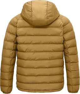 Men Casual Bubble Jacket Full Zip Drawstring Hooded <b>Padded</b> Down Alternative Winter <b>Coat</b> - Product Image 4