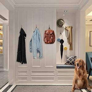 Ganchos de latón antiguo Rieles Tornillos montados en la pared Estilo retro Ganchos dobles Utilidad Ganchos negros Abrigo Bufanda Bolsa Toalla Llavero Sombrero - Product Image 6