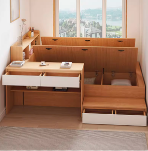 El juego de muebles de dormitorio para niños incluye una mesa de estudio de almacenamiento con cajón de cama otomana individual - Product Image 5