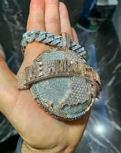 Elegant Dainty Brilliant Moissanite <b>Necklace</b> 1 ct D Color <b>Sterling</b> <b>Silver</b> And Platinum Group Metal Multi-Layer Plating - Product Image 3