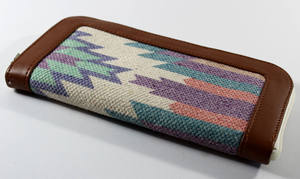 Hermosa multicolor tejido a mano de algodón Durries hecho a mano diseñador impreso bolso de mano para mujer con cremallera múltiple - Product Image 3