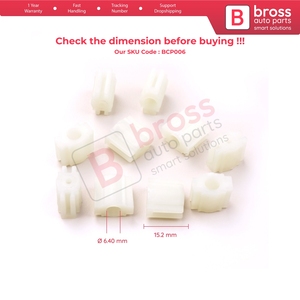 BCP006 ชุดเชือกปลายสายเคเบิล 10 ชิ้น สำหรับกลไกม้วนหน้าต่าง รุ่น BCP006 - Product Image 5